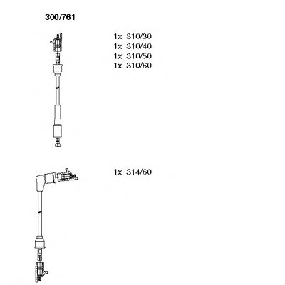 BREMI 300/761 Ignition Cable Kit
